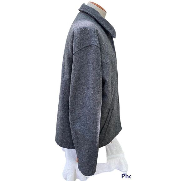 Old Navy Collection Wool Blend Jacket Mens XXL Heather Gray Quilted Lining Front - Picture 5 of 8